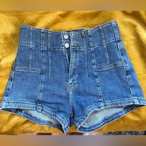 Free People Jayde high rise denim shorts